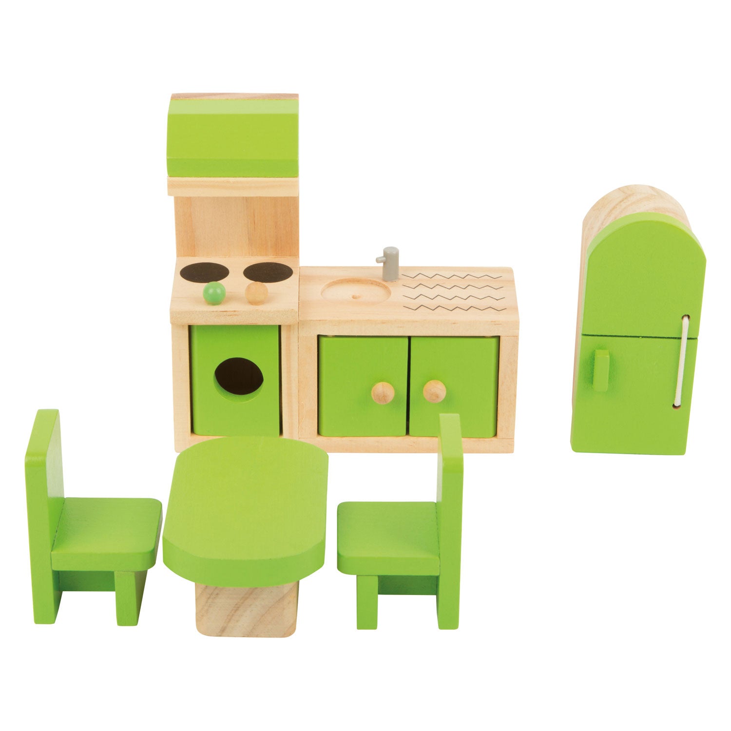Small foot - houten poppenhuis meubeltjes keuken, 5dlg.