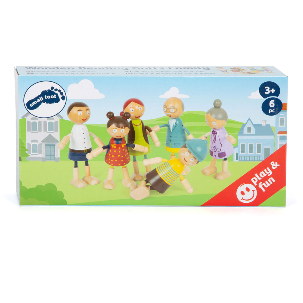 Small foot - houten poppenhuis familie buigbaar, 6st.