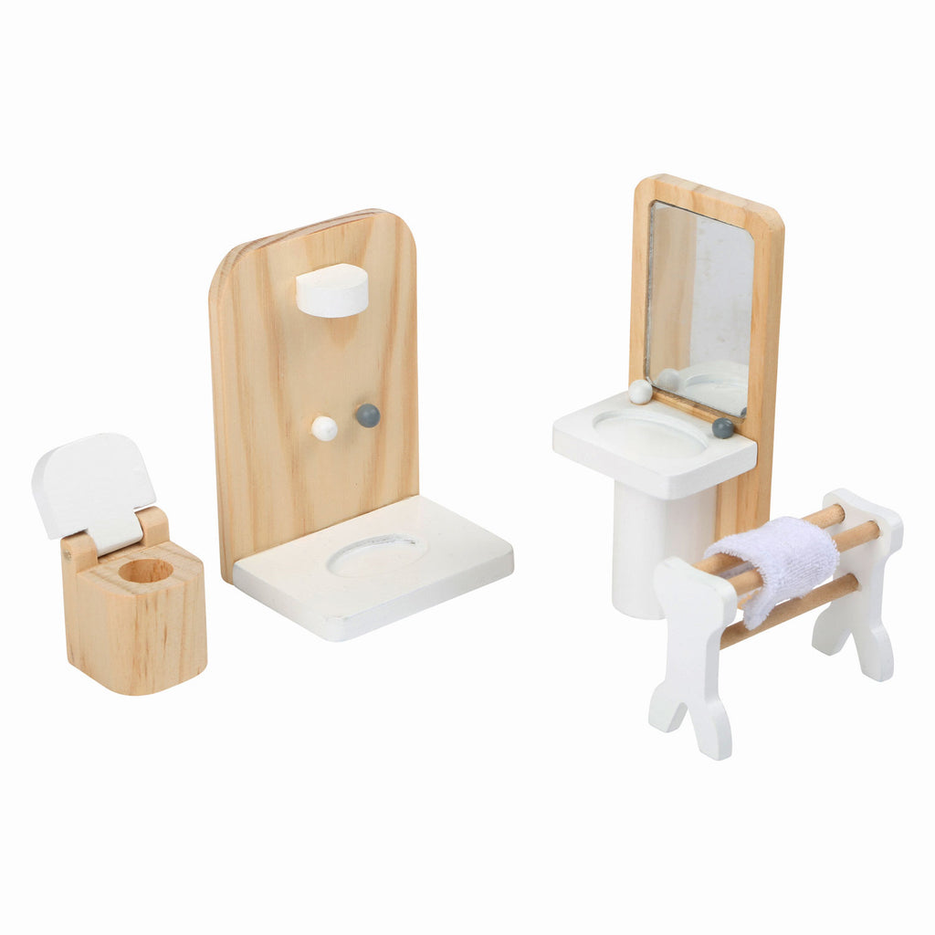 Small Foot - komplettes Puppenhausmöbelset aus Holz, 28-teilig.