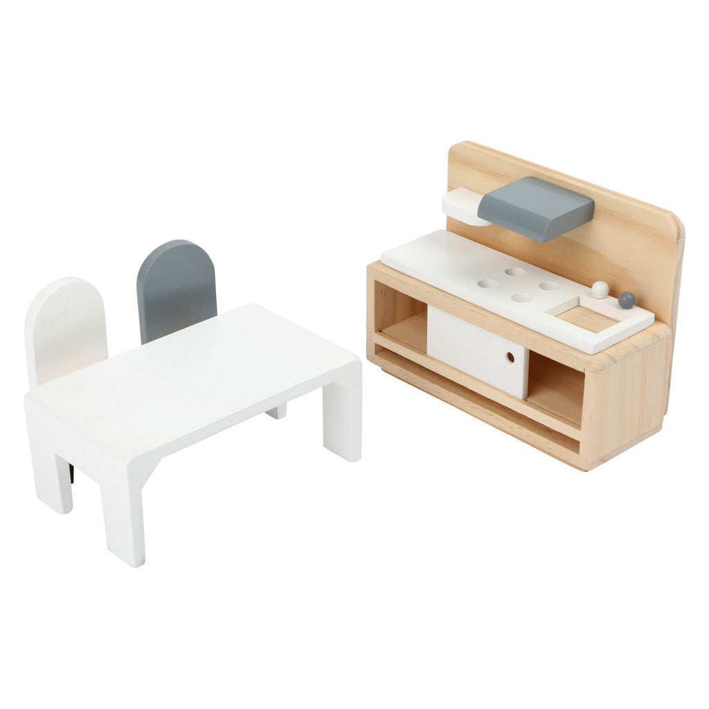 Small Foot - komplettes Puppenhausmöbelset aus Holz, 28-teilig.