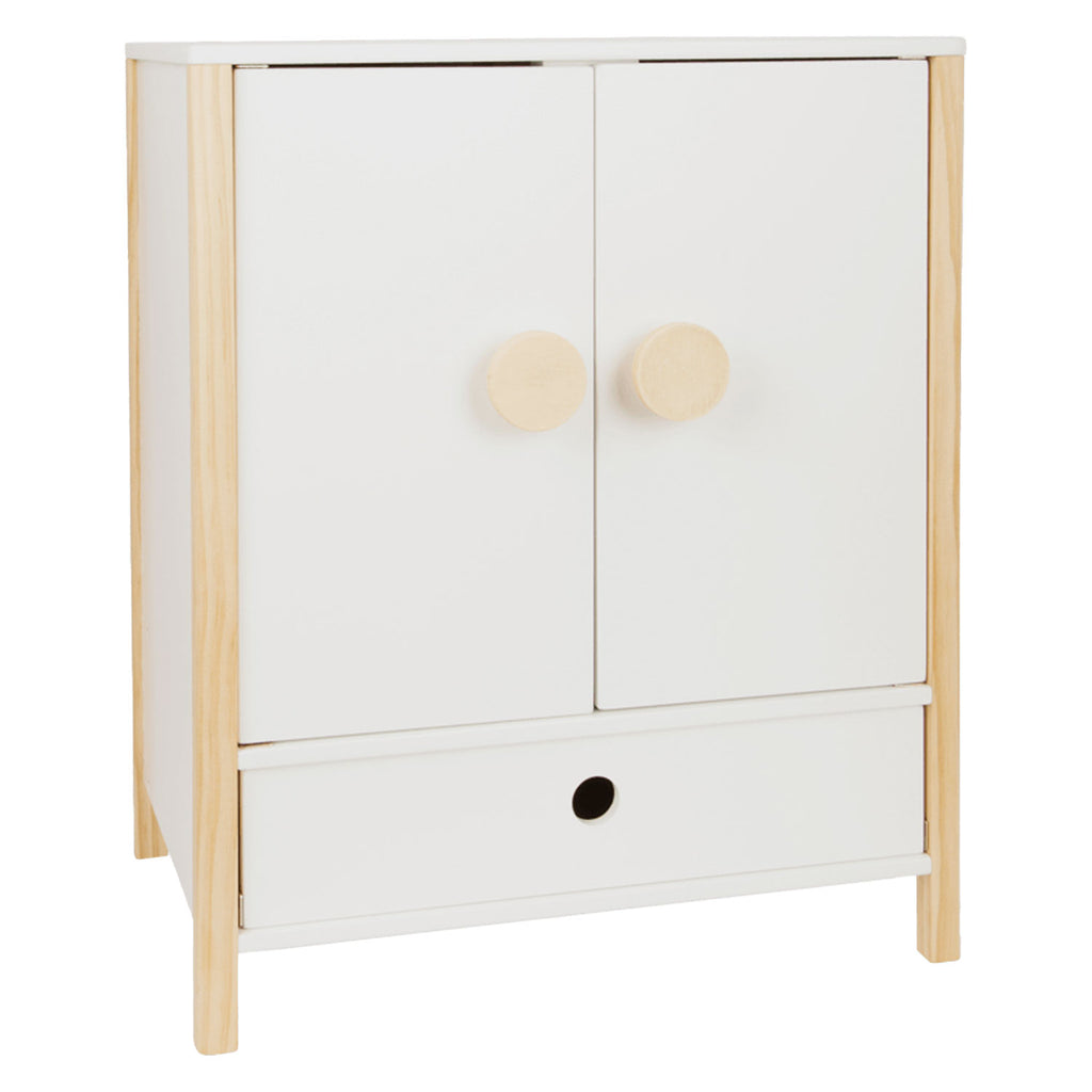 Small foot - houten poppen kledingkast little button met hangers , 3dlg.