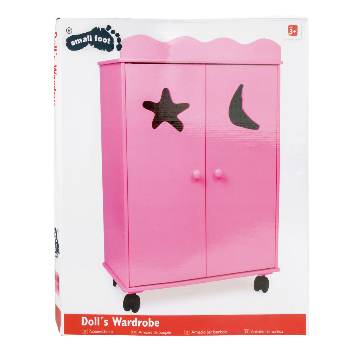 Small foot - houten poppen kledingkast roze