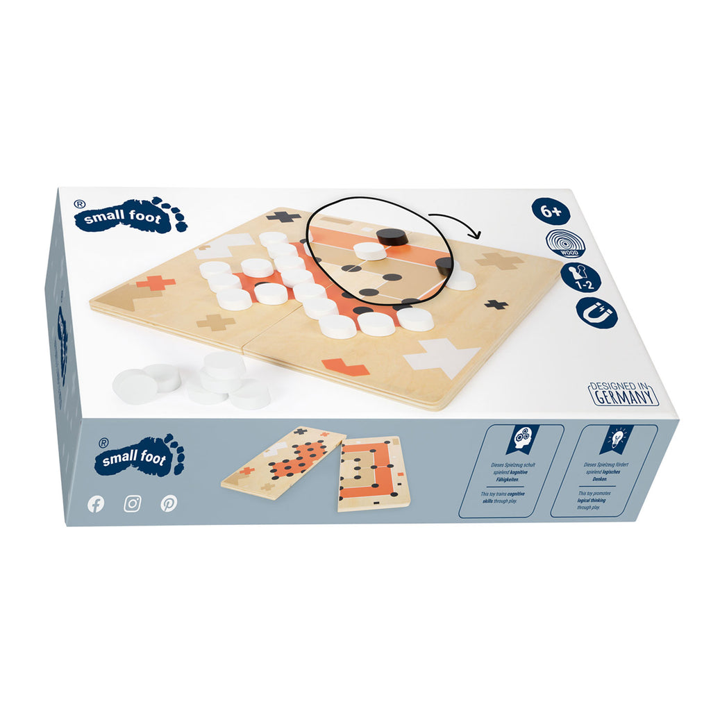 Small Foot – Holz-Solitär- und Mühlenspiel Gold Edition