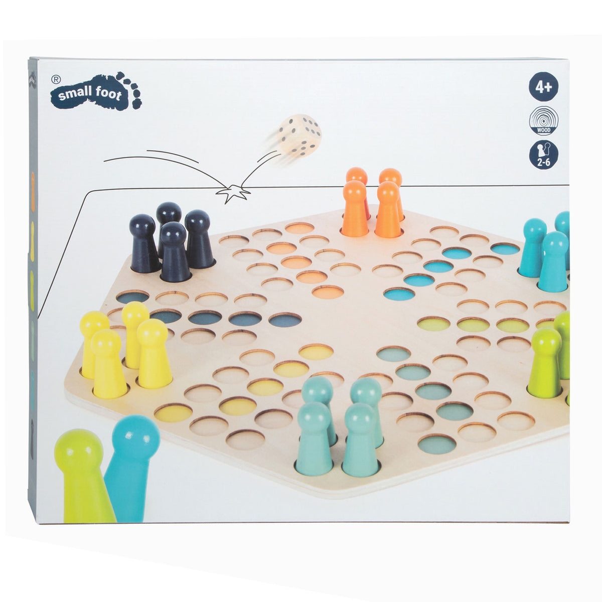 Small Foot – Ludo-Spiel aus Holz – 6 Spieler