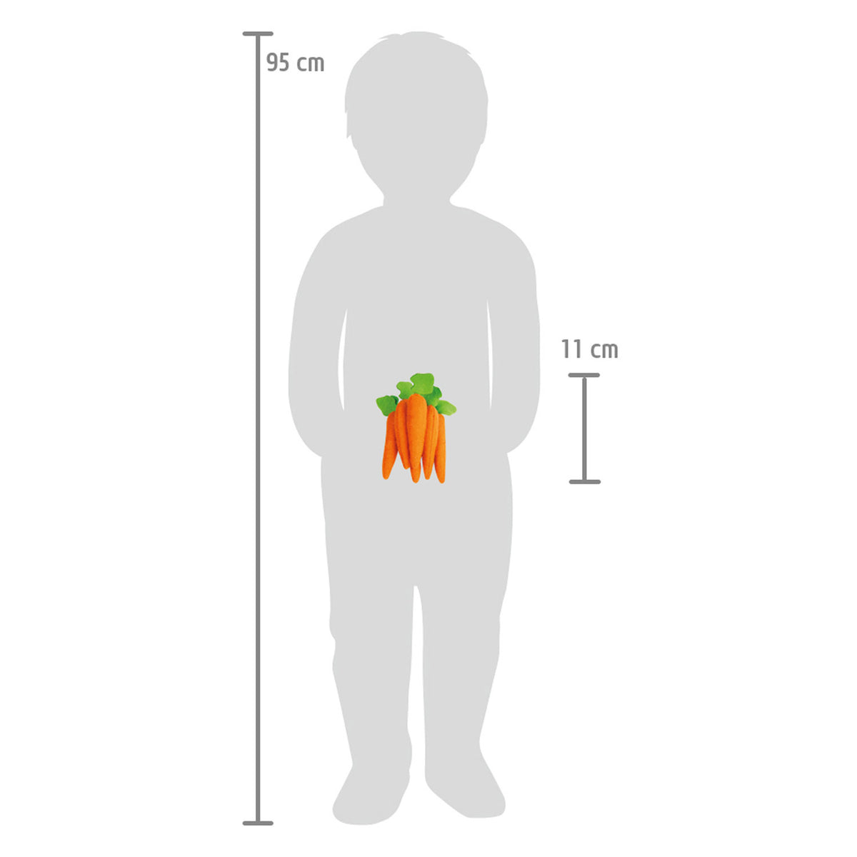 Small Foot - Spielzeug-Karotten aus Filz, 7 Stück.