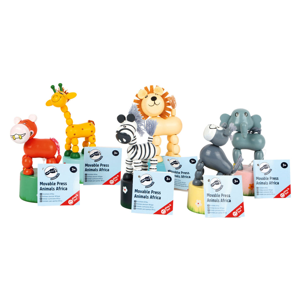 Small Foot – Holz-Schiebefiguren Wildtiere, 6er-Set