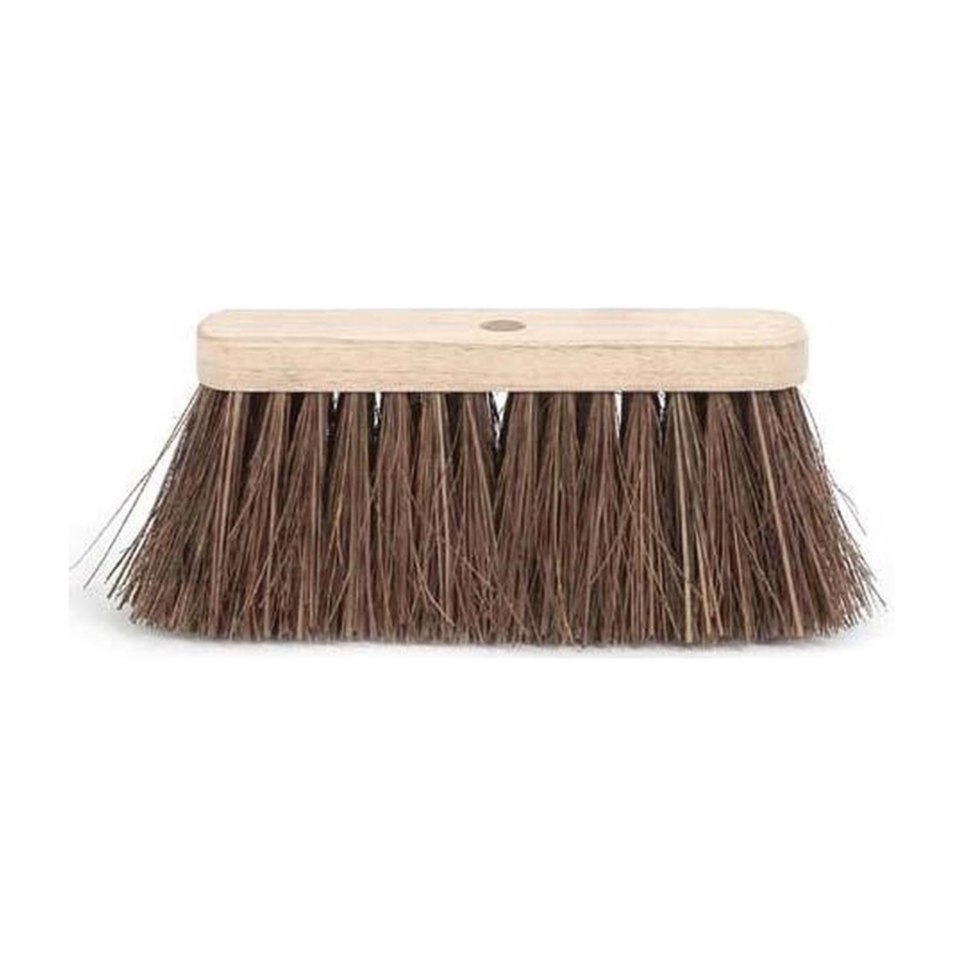Straatbezem hout-piassava ongelakt 29cm