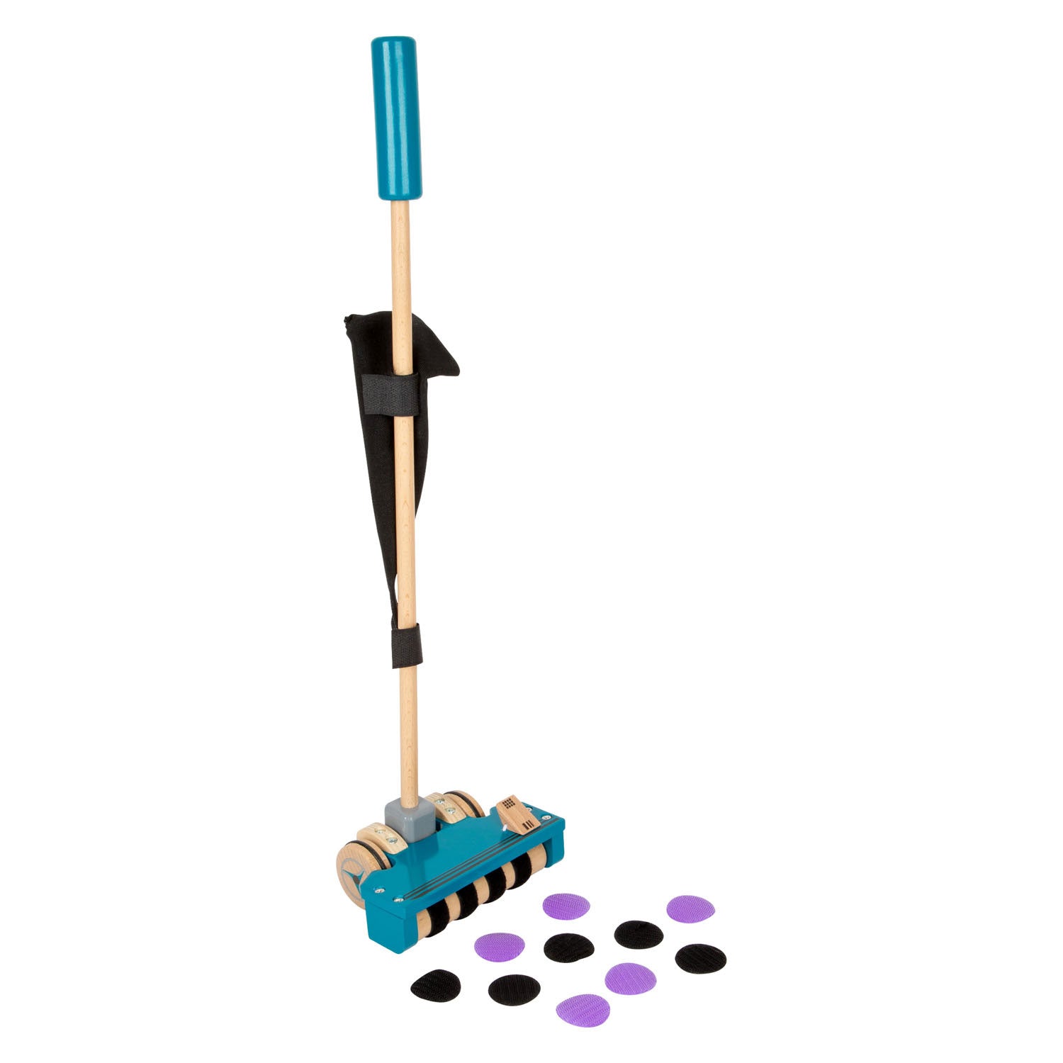 Small foot - houten stofzuiger met gekleurde klittenband stippen, 12dlg.