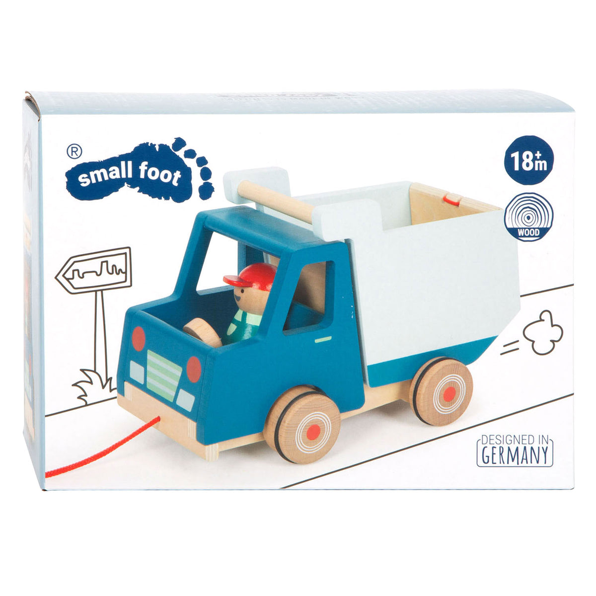 Small Foot – hölzerner Kipplaster zum Ziehen