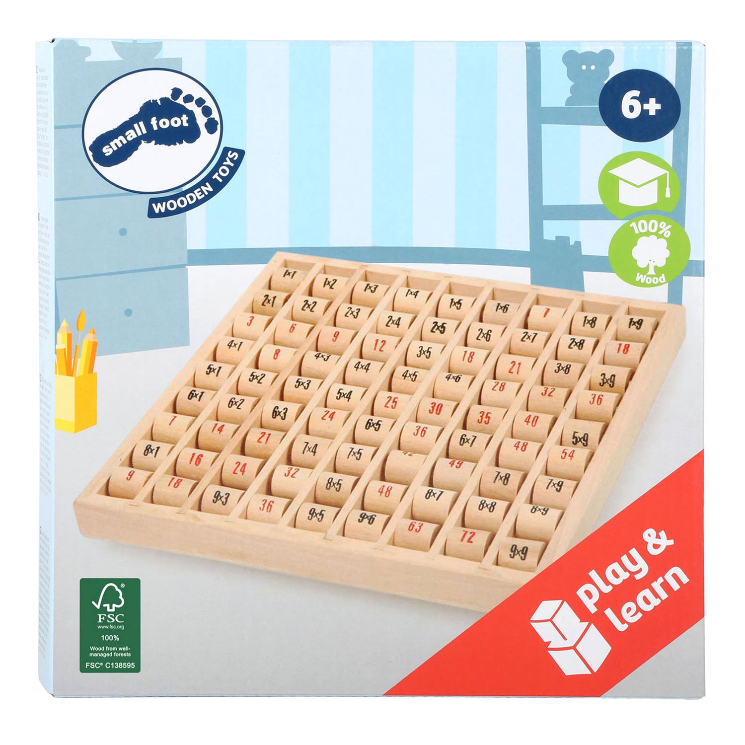 Kleiner Fuß - Multiplikation mit Holzbrett