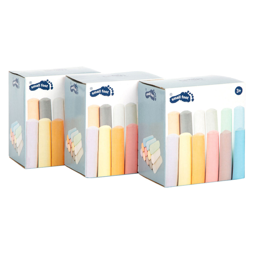 Small foot - stoepkrijt, set van 3 doosjes, 36dlg.
