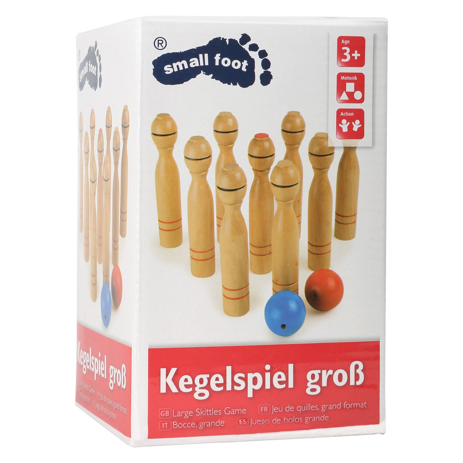 Small Foot - Kegelspiel aus Holz, 11-teilig.