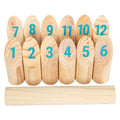 Small Foot - hölzernes Kubb mit Zahlenwurfspiel im Beutel, 13 Stück.