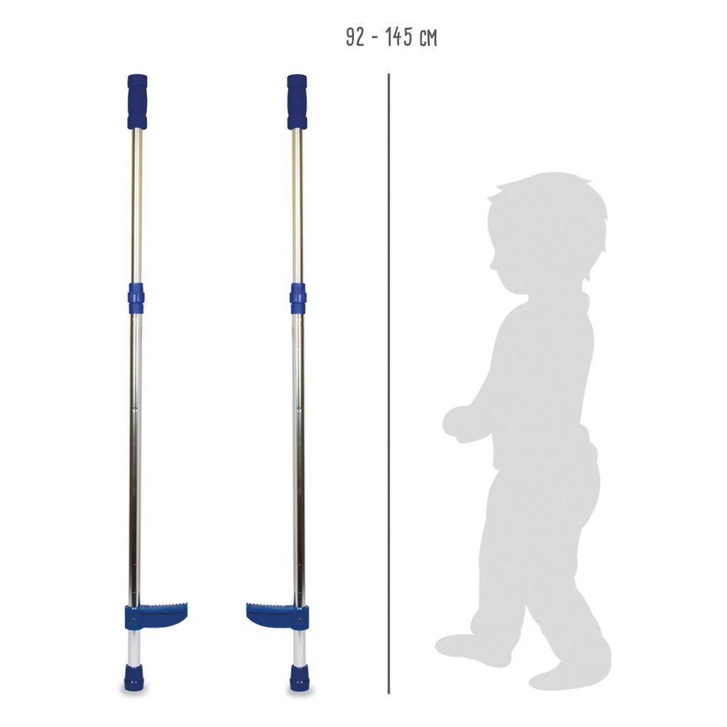 Small foot - metalen stelten verstelbaar blauw, 145cm