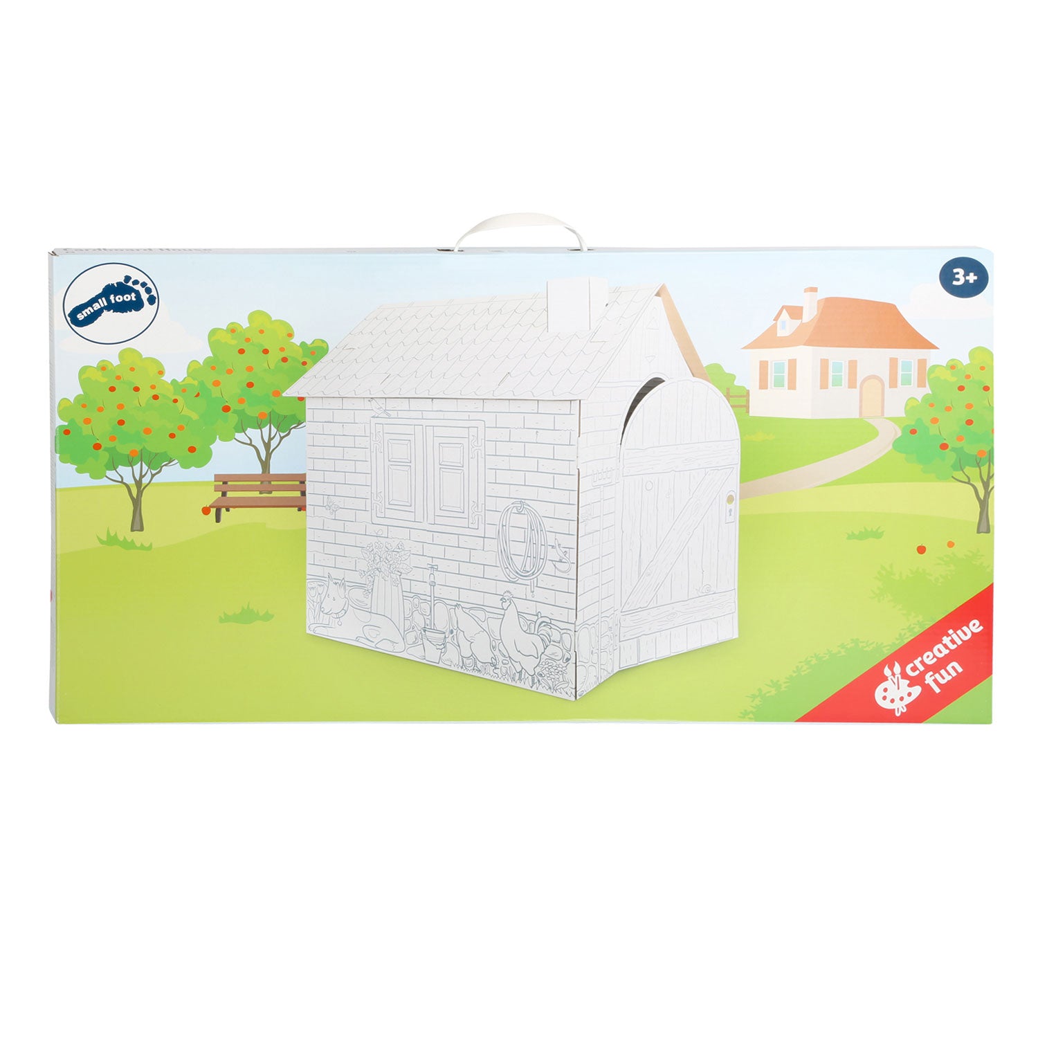 Small Foot – Spielhaus-Bauernhof aus Pappe, 87 x 71 x 88 cm