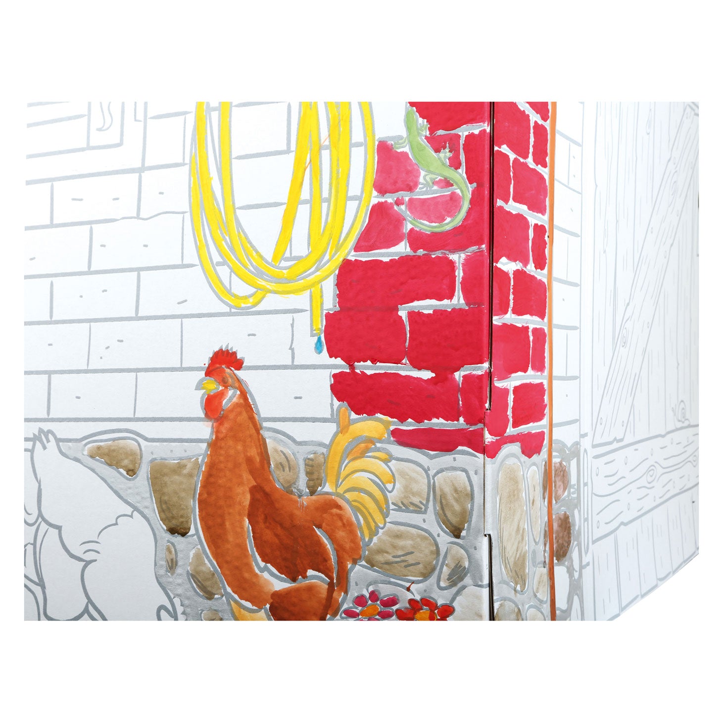 Small Foot – Spielhaus-Bauernhof aus Pappe, 87 x 71 x 88 cm