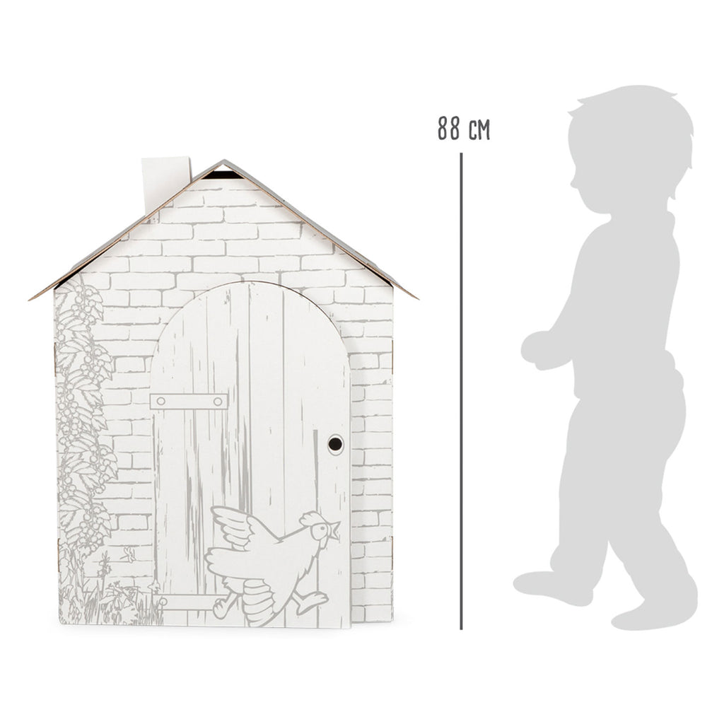 Small Foot – Spielhaus-Bauernhof aus Pappe, 87 x 71 x 88 cm