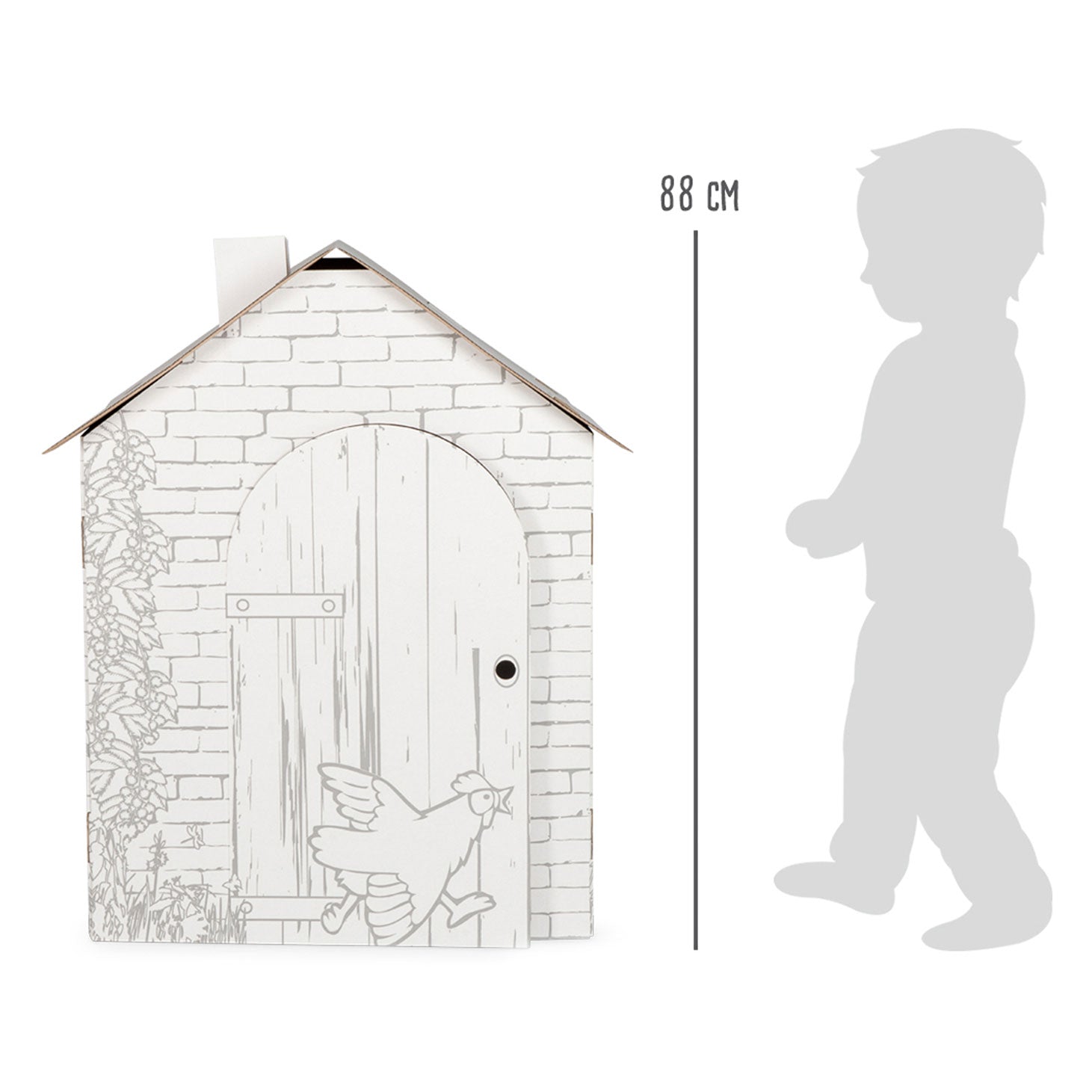 Small Foot – Spielhaus-Bauernhof aus Pappe, 87 x 71 x 88 cm