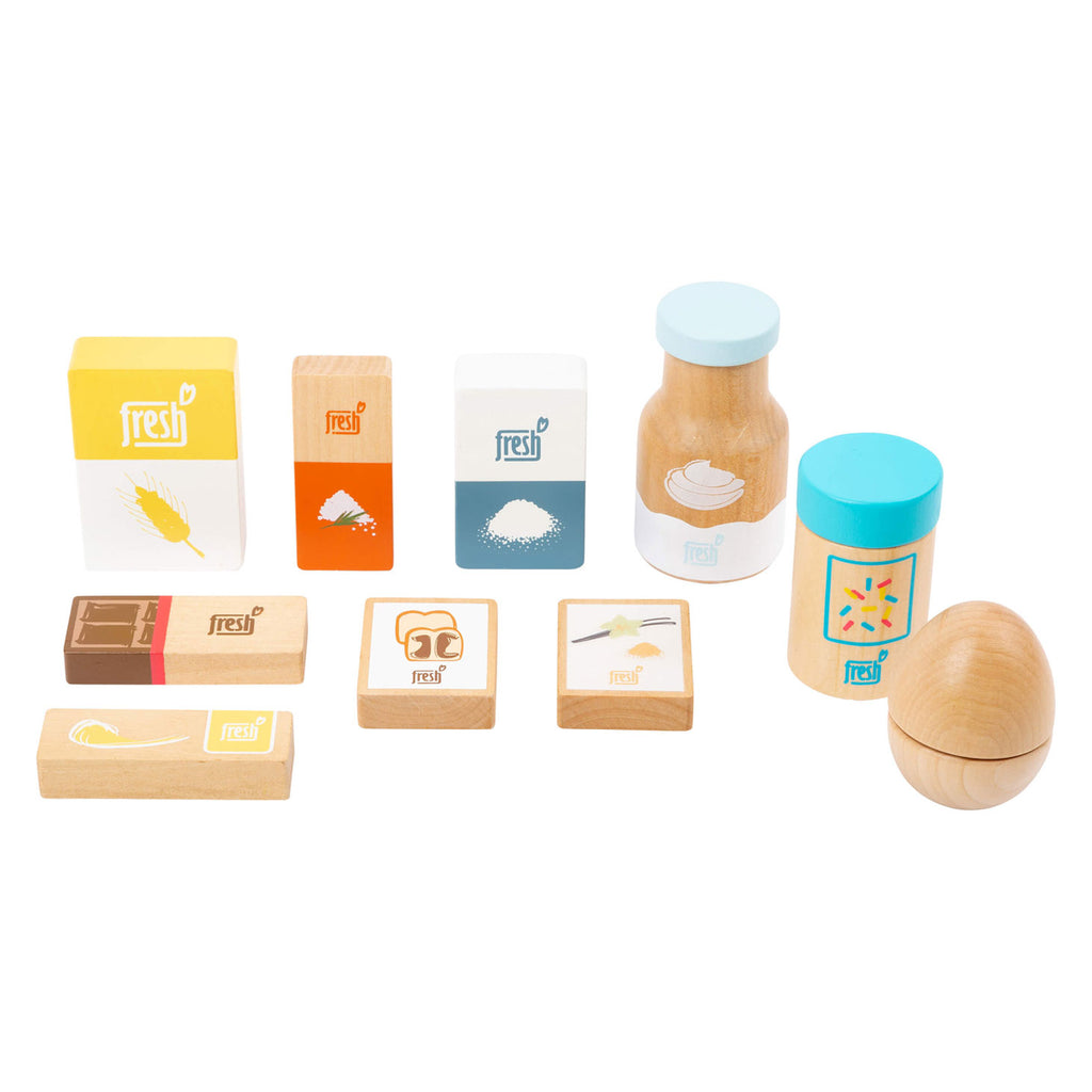 Small Foot - Spielzeug-Backzubehör aus Holz, 10-teilig.