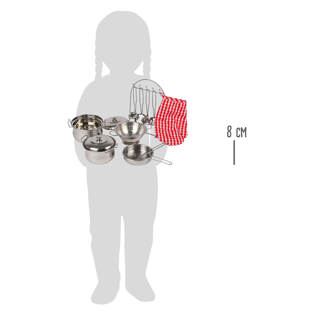 Small Foot - Kinderkochgeschirr-Set aus Metall, 13-teilig.