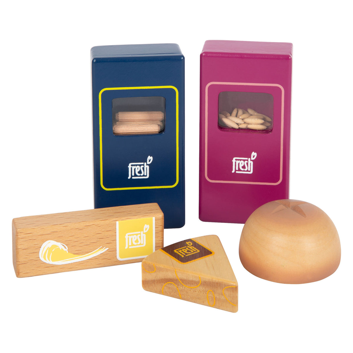 Small Foot - vegetarisches Spielzeugessen-Set aus Holz, 17-teilig.