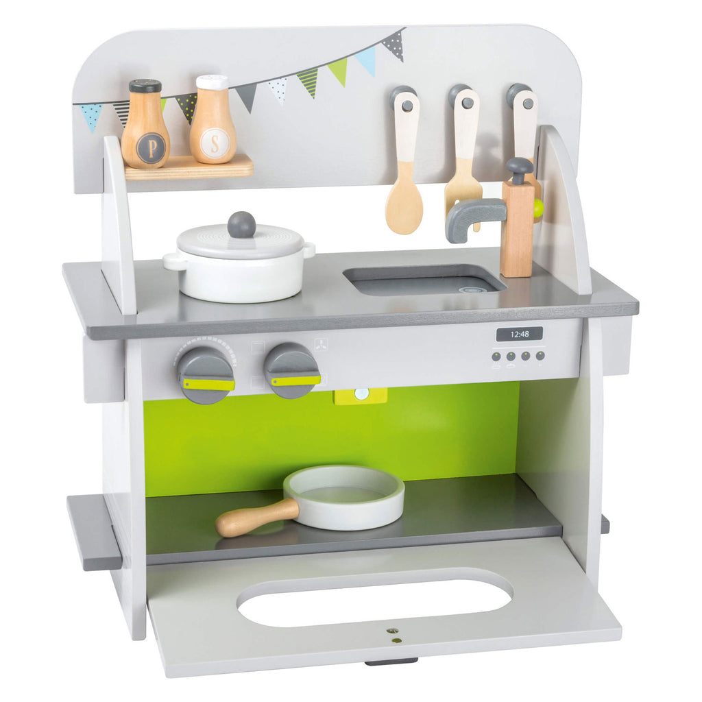Small Foot - kompakte Spielküche aus Holz, 9-teilig.