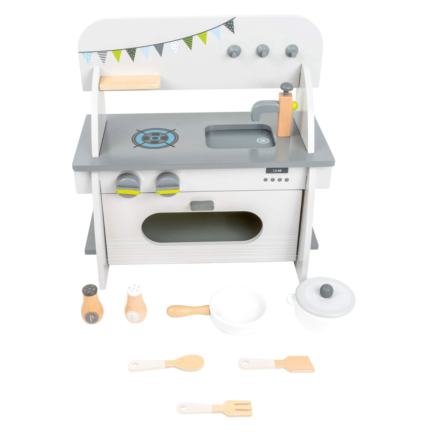 Small Foot - kompakte Spielküche aus Holz, 9-teilig.