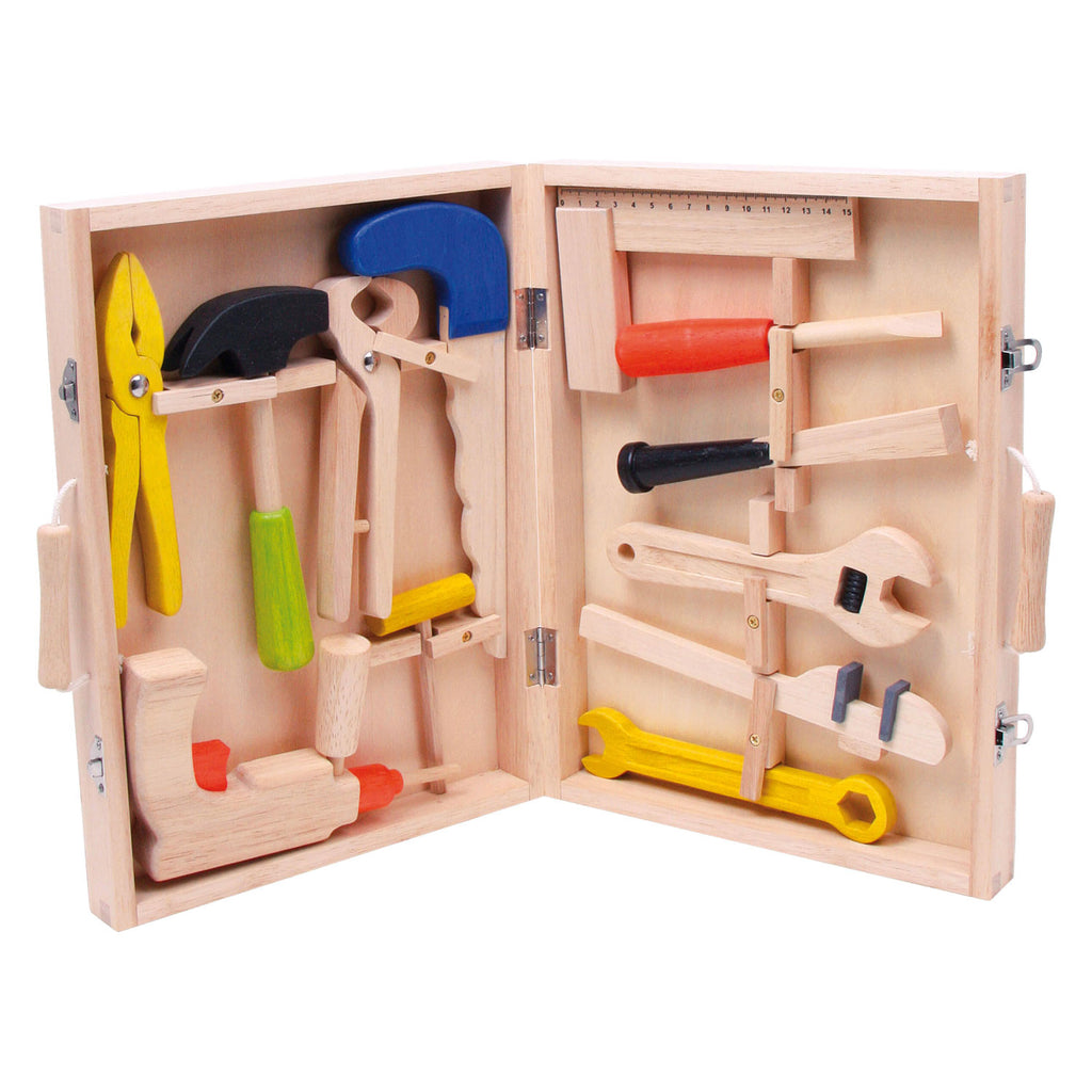 Small Foot - Werkzeugkasten aus Holz, 13-teilig.