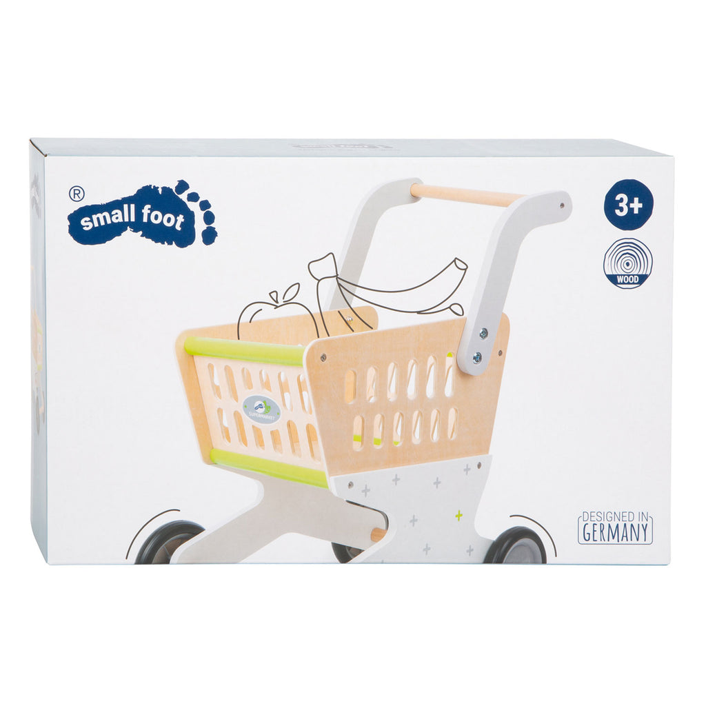 Small Foot – hölzerner Supermarkt-Einkaufswagen