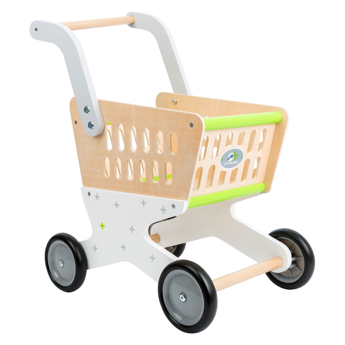 Small Foot – hölzerner Supermarkt-Einkaufswagen