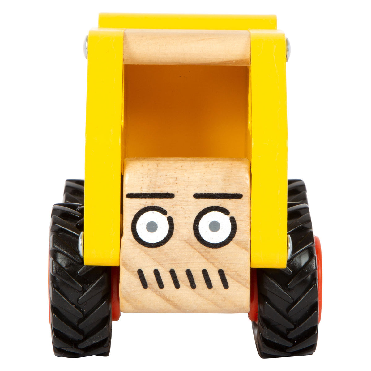 Small foot - houten cementvrachtwagen geel