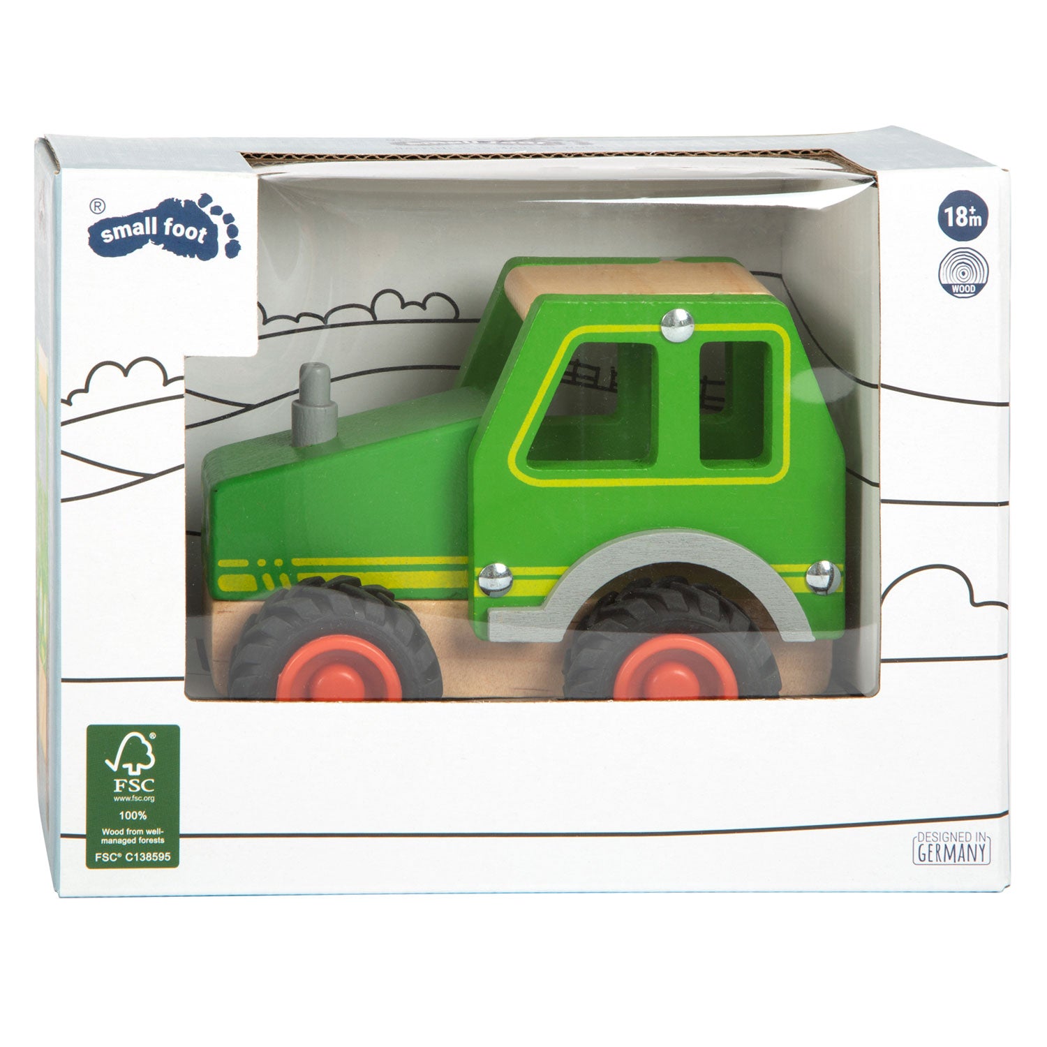 Small Foot - Holztraktor grün
