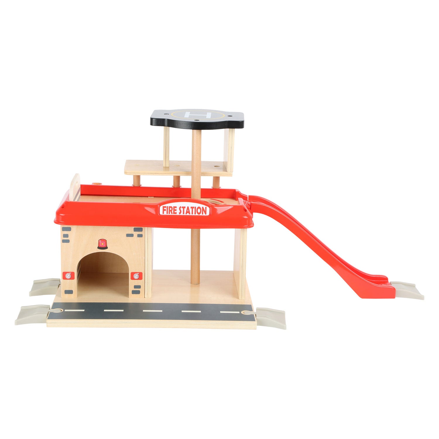 Small Foot - hölzerne Feuerwache mit Zubehör, 15-teilig.