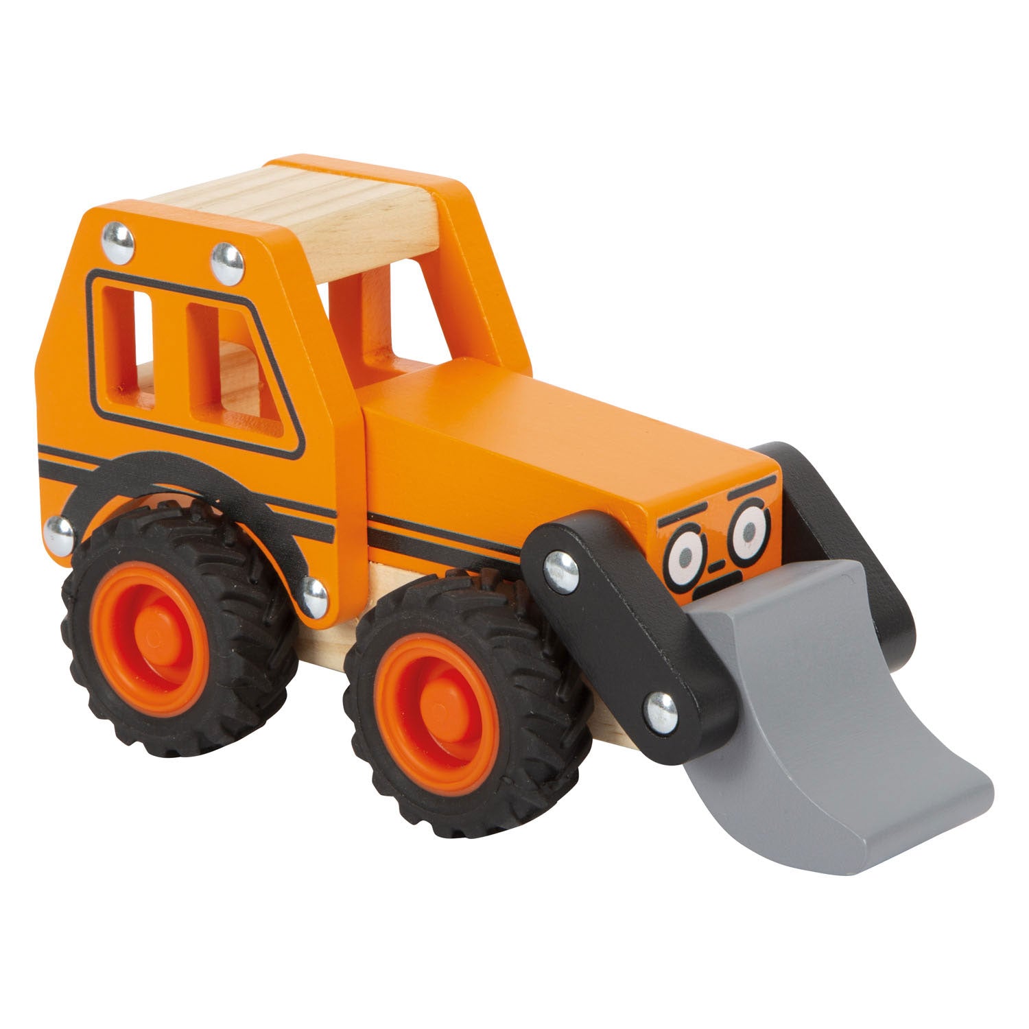 Small Foot - orangefarbener Holzbagger