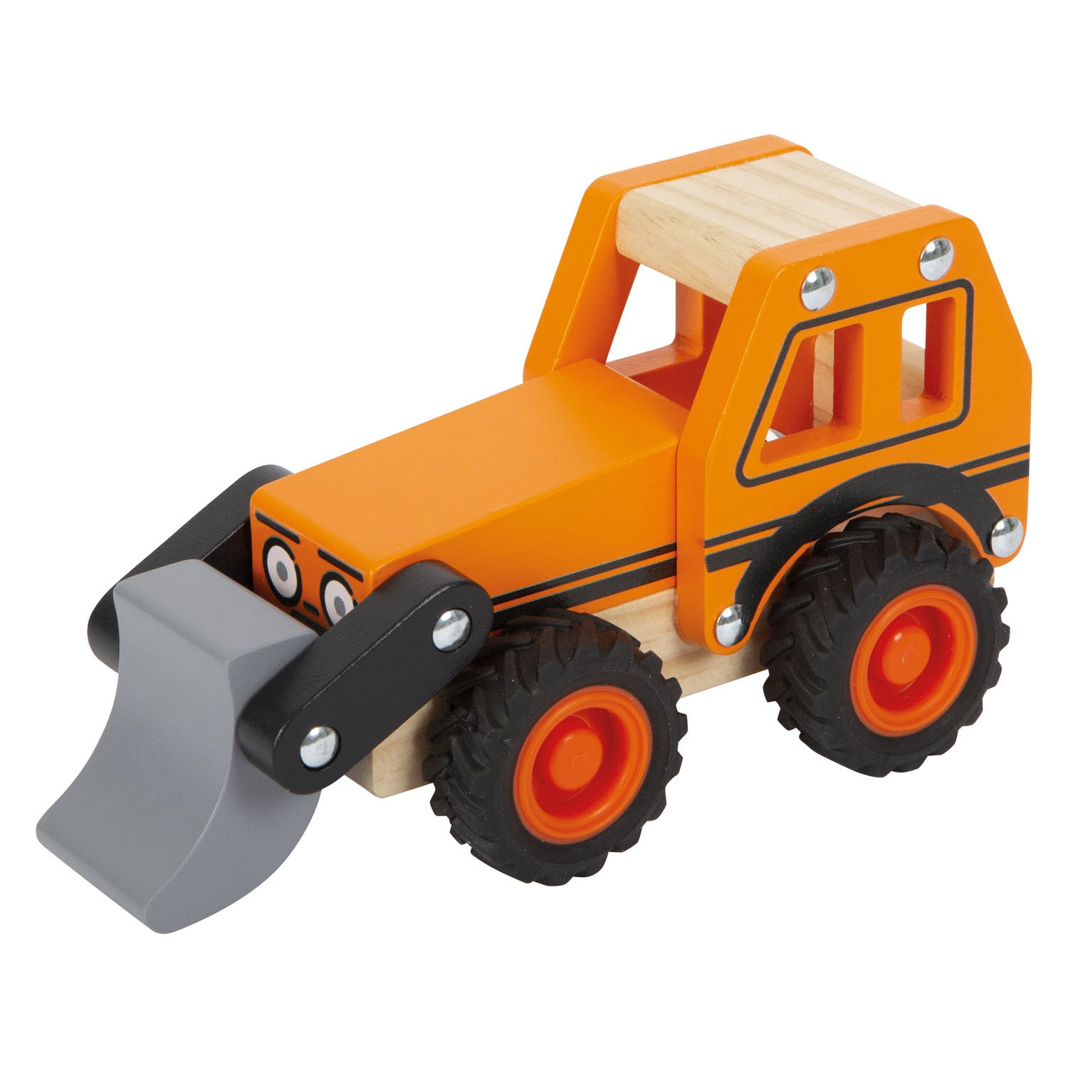 Small Foot - orangefarbener Holzbagger