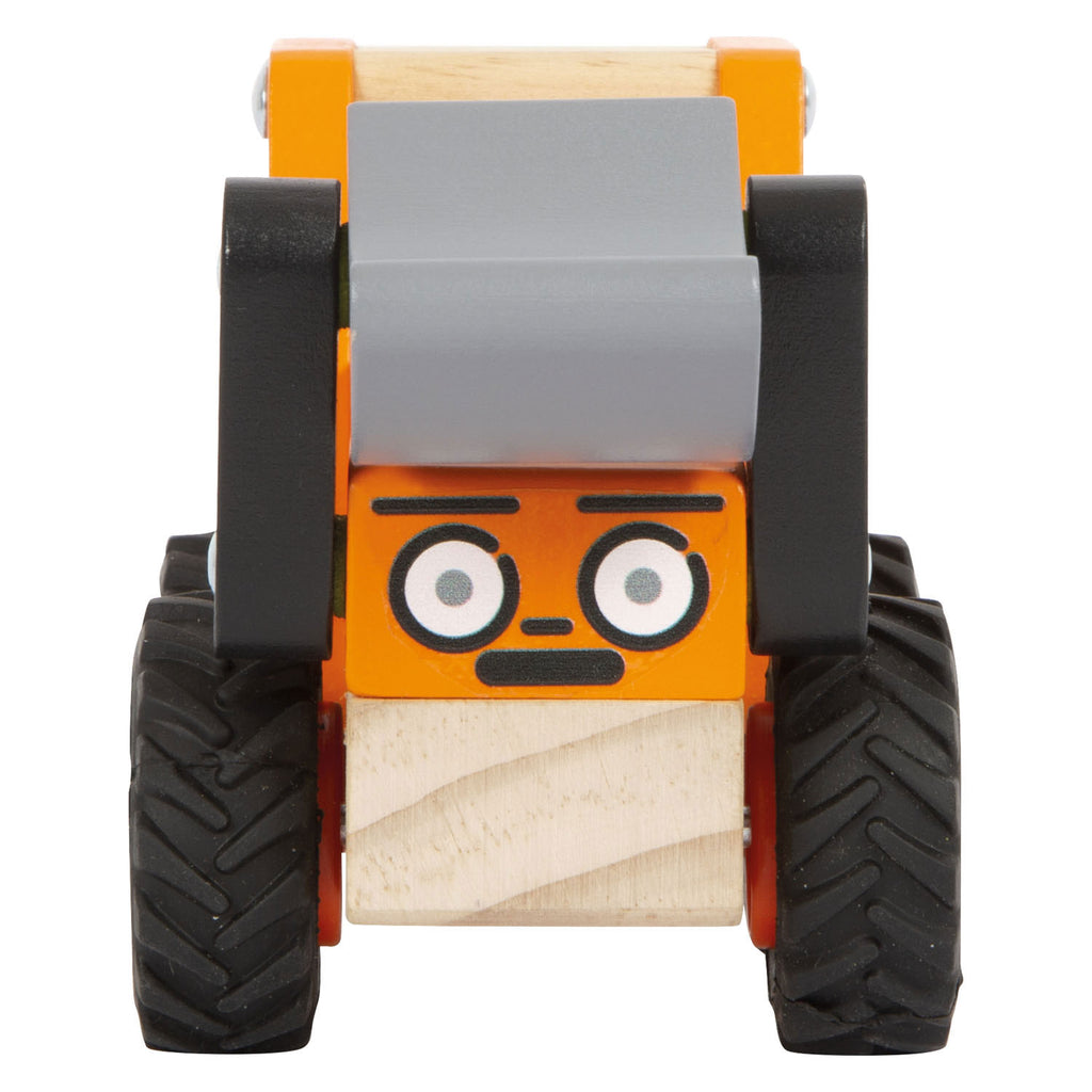 Small Foot - orangefarbener Holzbagger