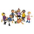 Small Foot - Familie aus flexiblen Holzpuppen mit Baby, 8-teilig.
