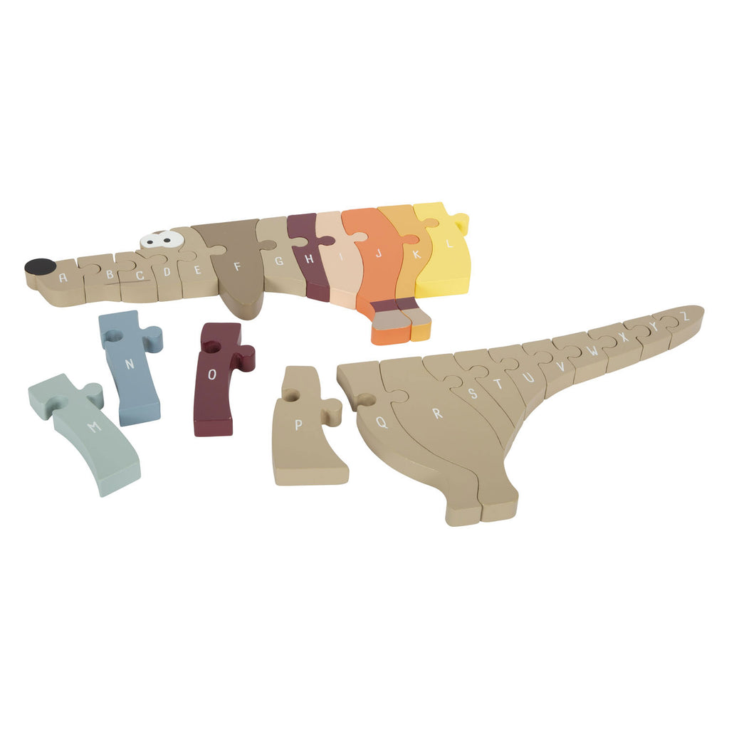 Small Foot - hölzernes Buchstaben- und Formenpuzzle Hund, 26 Teile.