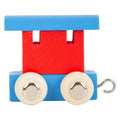 Small Foot – hölzerner Buchstabenzugwagen, rot und blau