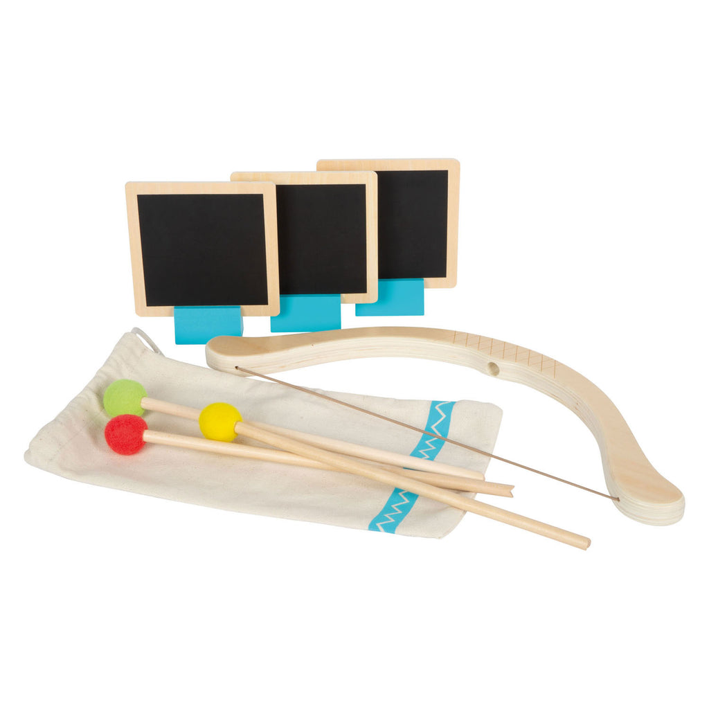 Small Foot - Aktives Spielset mit Pfeil und Bogen aus Holz, 8-teilig.
