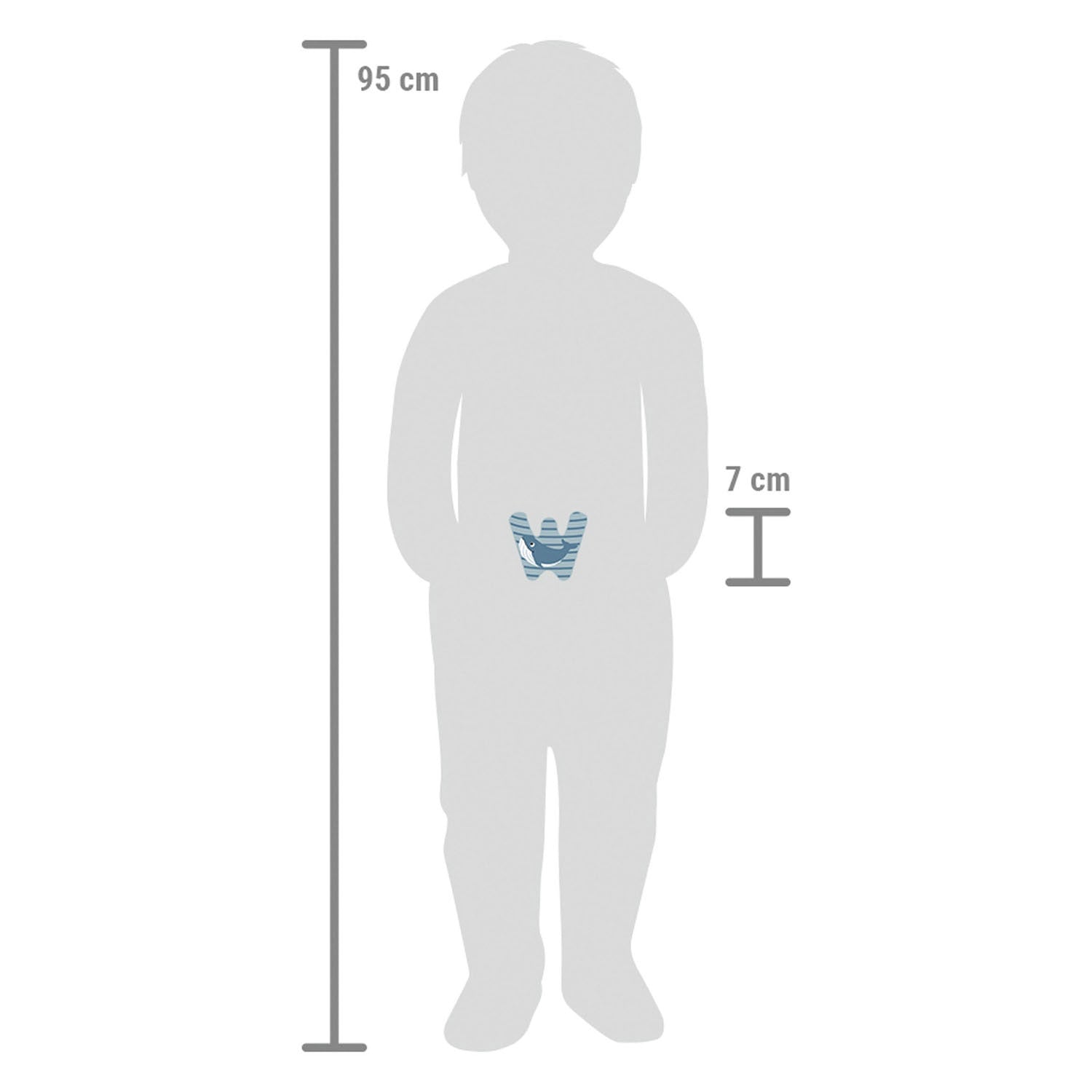 Small foot - houten dieren kinderletter - w