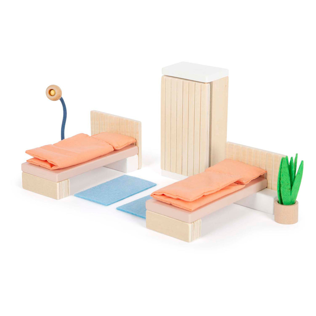 Small Foot – Schlafzimmer für Puppenhausmöbel aus Holz