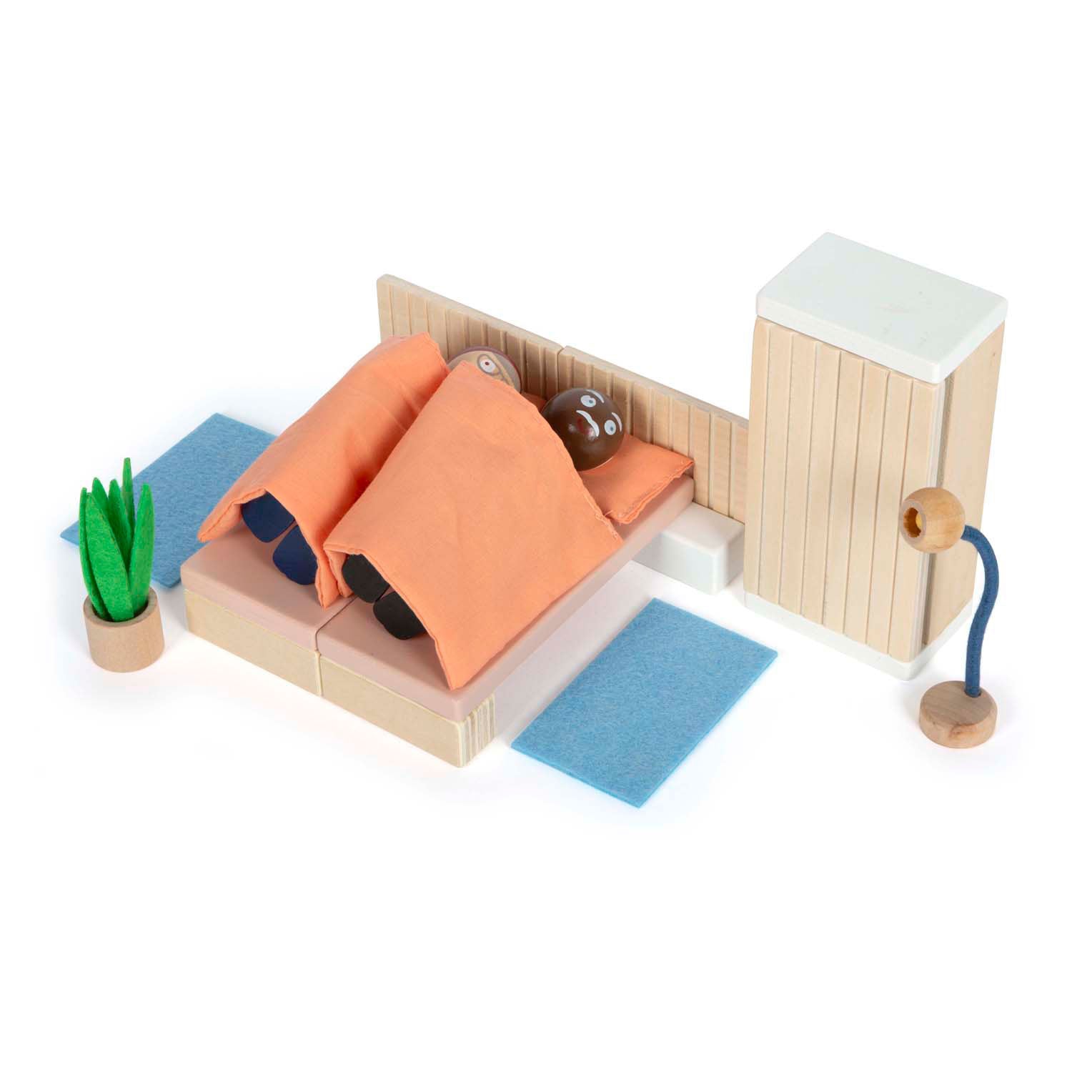 Small Foot – Schlafzimmer für Puppenhausmöbel aus Holz