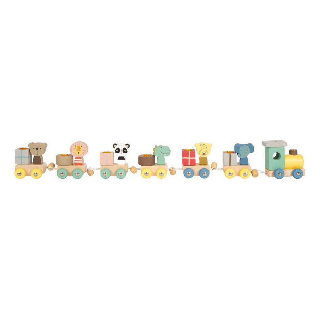 Small foot - houten verjaardagtrein met dieren
