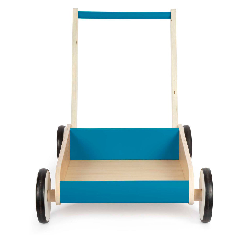 Small foot - houten loopwagen petrol blauw