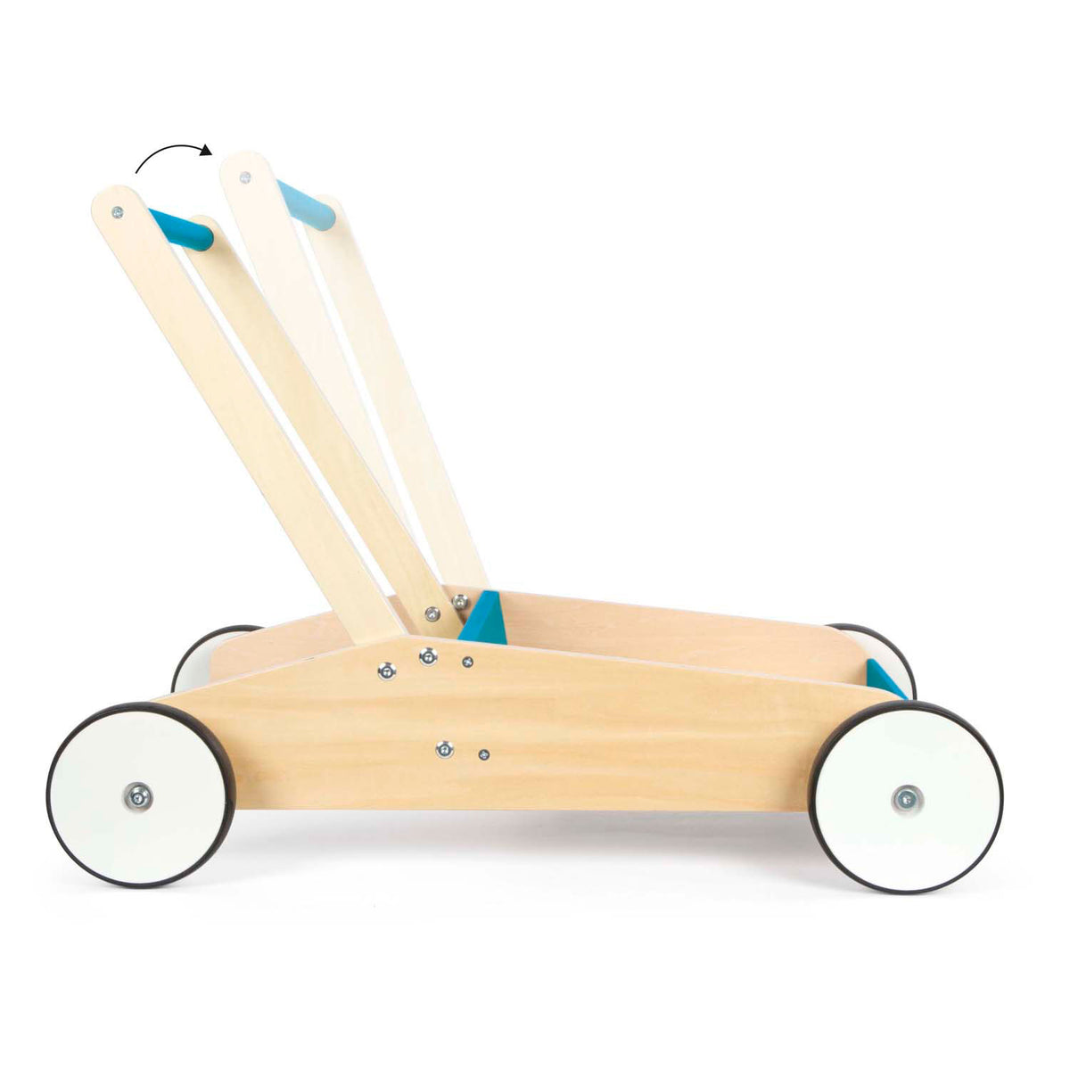 Small foot - houten loopwagen petrol blauw