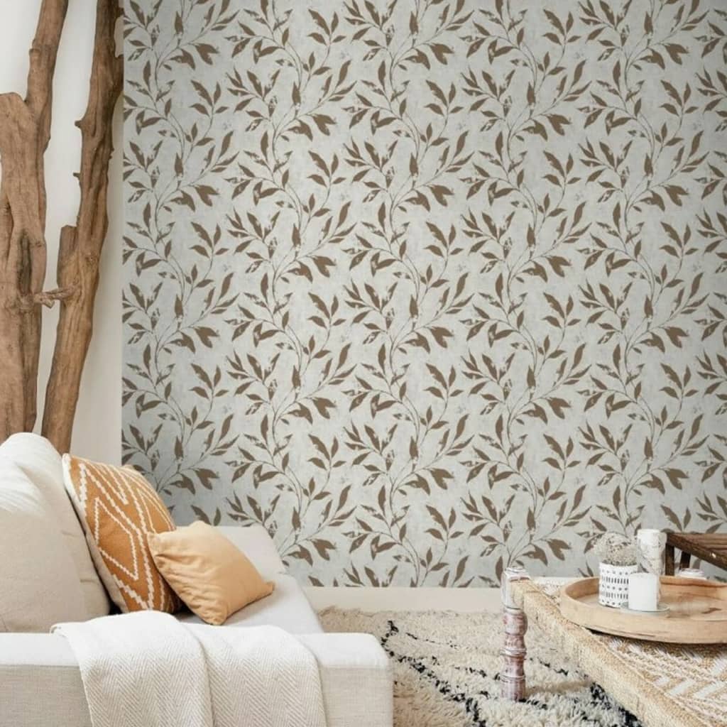 Tapete „DUTCH WALLCOVERINGS“ mit Blättern, beige und braun