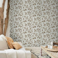 Tapete „DUTCH WALLCOVERINGS“ mit Blättern, beige und braun
