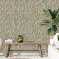 Tapete von Dutch Wallcoverings, Phoenixgrün und Beige