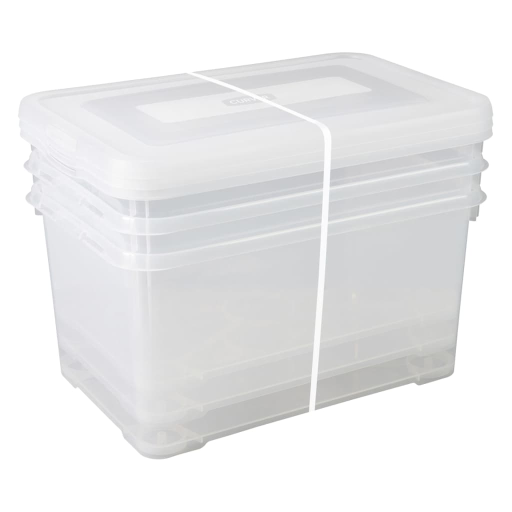Curver opbergboxenset handy 3x50 l transparant